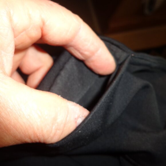 90° DEGREE BY REFLEX Leggings L Black Side Pockets Stretchy Surge Stitching - Picture 6 of 15